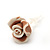Children's Pretty Light Brown Acrylic 'Rose' Stud Earrings With Acrylic Backings - 9mm Diameter - view 4