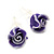 Children's Pretty Violet Acrylic 'Rose' Stud Earrings With Acrylic Backings - 9mm Diameter - view 5