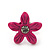 Children's Pretty Deep Pink Enamel 'Daisy' Stud Earrings - 13mm Diameter - view 2