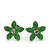 Children's Pretty Light Green Enamel 'Daisy' Stud Earrings - 13mm Diameter