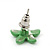 Children's Pretty Light Green Enamel 'Daisy' Stud Earrings - 13mm Diameter - view 4