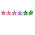 Set of 3 Children's Enamel Daisy Stud Earrings in Light Pink/ Lavender/ Green - 13mm D - view 2