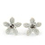 Children's Pretty White Enamel 'Daisy' Stud Earrings - 13mm Diameter - view 2