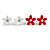 Set of 3 Children's Enamel Daisy Stud Earrings in Red/ Black/ White - 13mm D - view 3