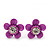 Children's Pretty Purple Enamel 'Daisy' Stud Earrings - 12mm Diameter