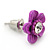 Children's Pretty Purple Enamel 'Daisy' Stud Earrings - 12mm Diameter - view 2
