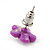 Children's Pretty Purple Enamel 'Daisy' Stud Earrings - 12mm Diameter - view 3