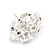 Light Purple Enamel Diamante Flower Stud Earrings In Silver Finish - 22mm Diameter - view 4
