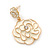 White Enamel 'Rose' Drop Earrings In Gold Plating - 4cm Length - view 7