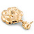 Light Blue Enamel 'Rose' Drop Earrings In Gold Plating - 4cm Length - view 5