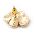 Multicoloured Enamel 'Flower' Stud Earrings In Gold Plating - 2cm Diameter - view 5