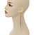 Long Tassel With Crystal Bow Earrings In Gold Plated Metal - 15cm Length - view 2