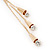 Long Diamante Dangle Earrings In Gold Plating - 11cm Length - view 5