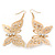Large Diamante Filigree 'Butterfly' Drop Earrings In Gold Plating - 8.5cm Length