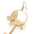 Long Delicate Filigree Butterfly Drop Earrings In Gold Plating - 13cm Length - view 10