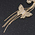 Long Delicate Filigree Butterfly Drop Earrings In Gold Plating - 13cm Length - view 7