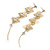 Long Gold Tone Floral Filigree Drop Earrings - 12.5cm Length - view 12