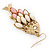 Vintage Gold Plated Acrylic Bead 'Fish' Drop Earrings - 6cm Length - view 5