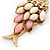 Vintage Gold Plated Acrylic Bead 'Fish' Drop Earrings - 6cm Length - view 4