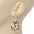 Red/Green/Clear Diamante 'Christmas Stocking' Drop Earrings In Silver Plating - 5cm Length - view 2