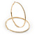Large Clear Swarovski Crystal Hoop Earrings In Gold Plating - 7cm Diameter - view 8