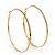 Large Clear Swarovski Crystal Hoop Earrings In Gold Plating - 7cm Diameter - view 3