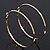 Large Clear Swarovski Crystal Hoop Earrings In Gold Plating - 7cm Diameter