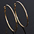 Large Clear Swarovski Crystal Hoop Earrings In Gold Plating - 7cm Diameter - view 2