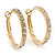 Clear Crystal Classic Hoop Earrings In Gold Plating - 3cm Diameter - view 10