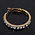 Clear Crystal Classic Hoop Earrings In Gold Plating - 3cm Diameter - view 6