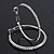Clear Crystal Classic Hoop Earrings In Rhodium Plating - 4cm Diameter - view 5