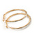 Clear Crystal Classic Hoop Earrings In Gold Plating - 4cm Diameter - view 12