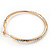 Clear Crystal Classic Hoop Earrings In Gold Plating - 4cm Diameter - view 9