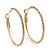 Clear Crystal Classic Hoop Earrings In Gold Plating - 4cm Diameter - view 10