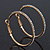 Clear Crystal Classic Hoop Earrings In Gold Plating - 4cm Diameter - view 5