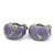 C-Shape Lavender Enamel Diamante Clip-On Earrings In Rhodium Plating - 18mm Length - view 8