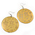 Gold/Yellow Floral Hoop Earrings - 6cm Length - view 5