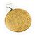 Gold/Yellow Floral Hoop Earrings - 6cm Length - view 3
