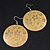 Gold/Yellow Floral Hoop Earrings - 6cm Length - view 4