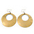 Gold/Yellow Cut-Out Floral Hoop Earrings - 6cm Length - view 5