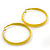 Large Bright Yellow Enamel Hoop Earrings - 6cm Diameter - view 8