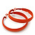 Medium Orange Enamel Hoop Earrings - 5.5cm Diameter - view 6