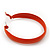 Medium Orange Enamel Hoop Earrings - 5.5cm Diameter - view 8
