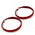 Large Red Enamel Hoop Earrings - 6cm Diameter - view 5