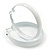 Medium White Enamel Hoop Earrings - 45mm Diameter - view 6
