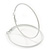 Slim White Enamel Hoop Earrings - 6cm Diameter - view 1