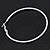 Slim White Enamel Hoop Earrings - 6cm Diameter - view 5