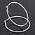 Slim White Enamel Hoop Earrings - 6cm Diameter - view 3
