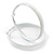 Large White Enamel Hoop Earrings - 50mm Diameter - view 4