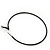 Oversized Slim Black Enamel Hoop Earrings - 8cm Diameter - view 5